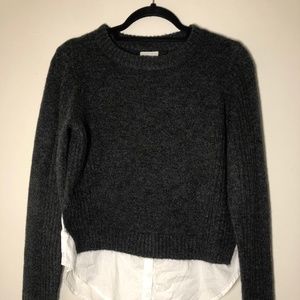 Grey and White Noisy May Sweater - Sz Small